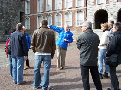 pat liddy giving a tour to visitors